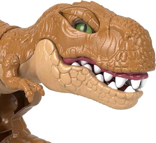 Fisher-Price Imaginext Jurassic World Dinosaur Toy Thrashin’ Action T. rex Figure with Chomping Action for Pretend Play Kids Ages 3+ Years​ - Modern thumbnail 7