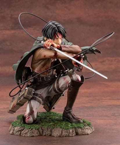 Puruuige Levi Anime Figure 5.9'' Bloody Levi Captain Scene Model PVC Collectible Sculpture Gifts thumbnail 3