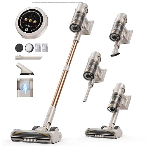Cordless Vacuum Cleaner,80Mins/50kpa Vacuum Cleaners for Home,Stick Vacuums with Self-Standing,Touch Screen,LED Headlights, Anti-tangle,Rechargeable,Lightweight,for Carpet,Hard Floor, Pet Hair(P7 Pro) thumbnail 9