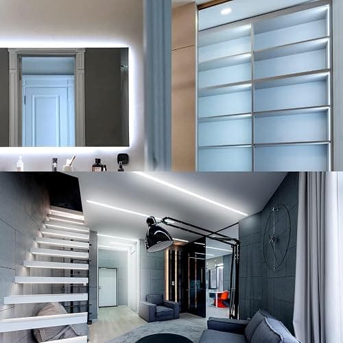 XINGZHI 5V USB LED Strip Lights, 3.28FT COB Light Strip White, Short LED Strip Light, Flexible Bright 5V Led Strip for Under Cabinet, Kitchen, TV Backlight, Shelves, Displays and TV Lights - White - 3.28FT thumbnail 7
