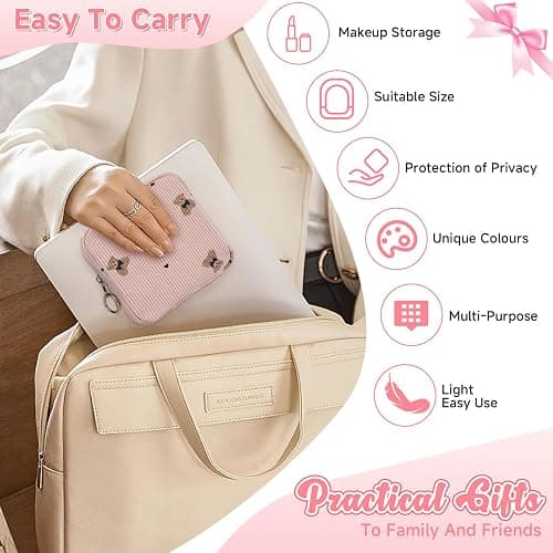 Desing Wish 2 Pcs Sanitary Napkin Storage Bags Women Girls Period Bag Feminine Period Pouch Portable Small Items Travel Organizer Storage Pouch for Teen Ladies Gifts Women thumbnail 6