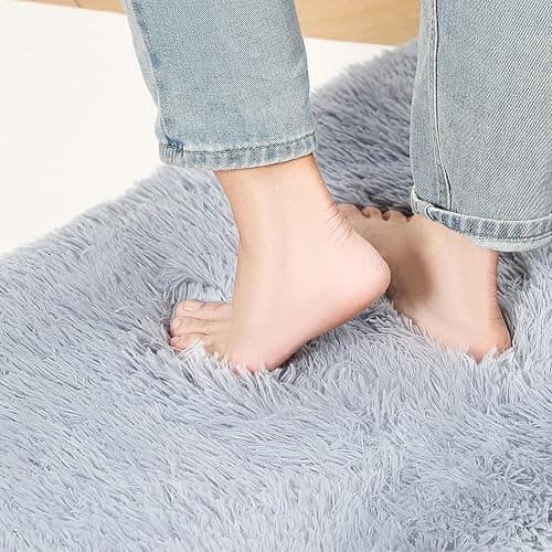 m0p6uh6k Bathroom Rug Sets 4 Piece Non Slip, Toilet Lid Cover and Contour Mat, Bath Mats Shower Mats Bath Rug Mat for Tub Toilet Bathroom (Black) thumbnail 5