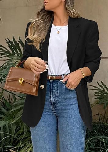 PRETTYGARDEN 2026 Blazers for Women Business Casual Long Sleeve Lapel Open Front Suit Jacket Work Blazer with Pockets thumbnail 5