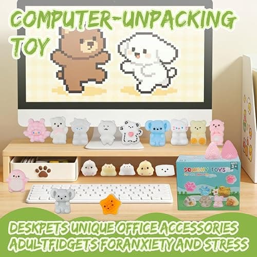 28pcs Squishy Pack,Fidget Toys Kit,Include taba Squishies Party Favors for Kids 4-8 8-12 Treasure Box Toys for Classroom Birthday Xmas Gifts Goodie Bag Stocking Stuffers for Teens (28pcs) thumbnail 2