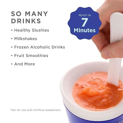 ZOKU Original Slush and Shake Maker, Compact Make and Serve Cup with Freezer Core Creates Single-Serving Smoothies, Slushies and Milkshakes in Minutes, BPA-free, Blue thumbnail 4
