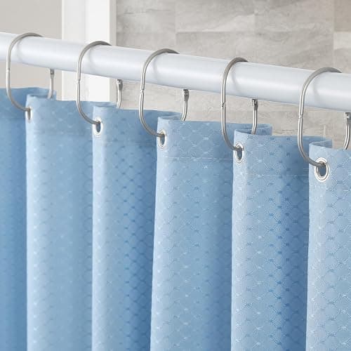 24 Pcs Shower Curtain Rings, Goowin Shower Curtain Hooks, Oval Snap Shower Rings for Curtain, Metal Shower Curtain Rings Rust Proof, Glide Smoothly Shower Hooks for Shower Curtain Rod (Matte Nickel) thumbnail 2