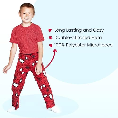Marvel Spider-Man Boys Plush Fleece Lounge Pajama Pants thumbnail 3