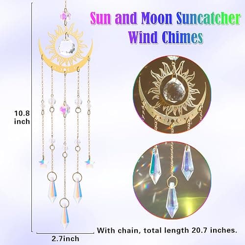 Crystal Suncatcher, Suncatchers for Windows Hanging Indoor Outdoor Prism Rainbow Maker Home Garden Decor for Thanks Giving Valentines's and Mother's Day thumbnail 2
