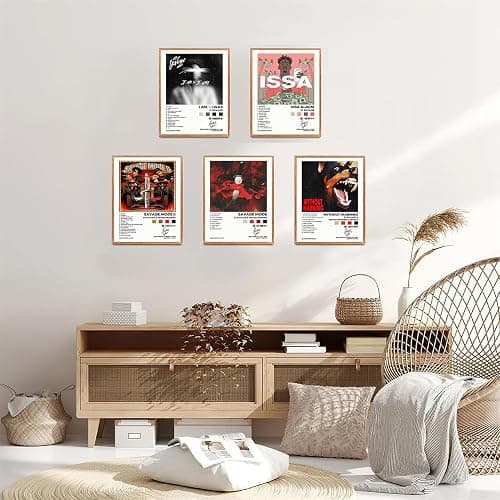 21 Savage Album Cover Signed Limited Poster Print Rapper Music Posters Canvas Wall Art Room Aesthetic Set of 5 for Teen and Girls Dorm Decor 8x10 inch Unframed thumbnail 3