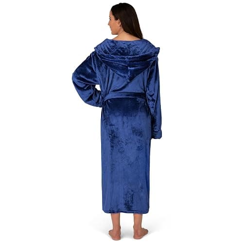 PAVILIA Robes For Women, Fleece Soft Fluffy Bathrobe, Plush Cozy Long Spa Robe thumbnail 2
