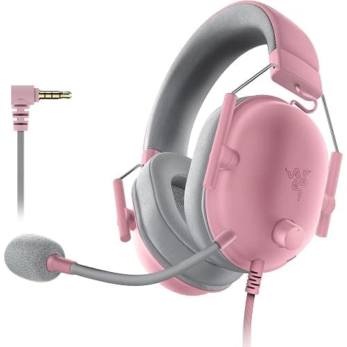 Razer BlackShark V2 X Gaming Headset: 7.1 Surround Sound - 50mm Drivers - Memory Foam Cushions - for PC, PS4, PS5, Switch - 3.5mm Audio Jack - Quartz Pink - Image 1