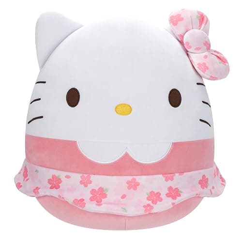Squishmallows Original Sanrio 14-Inch Hello Kitty Floral Dress and Bow Plush - Medium-Sized Ultrasoft Official Jazwares Plush - Image 1