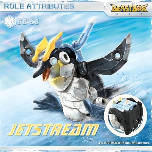 BEASTBOX BB-68 Jetstream Deformation Toys Action Figure, Converting Toys in Mecha and Cube, Perfect Birthday Party Gift for Teens and Adults, Based on Penguin. thumbnail 9