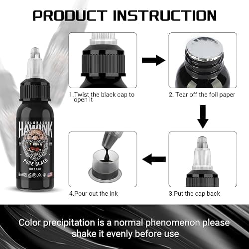 Hawink Tattoo Ink Set 1oz (30ml) Tattoo Supply 14 Colors Pigment Kit Ink USA TI203-30-14 thumbnail 5