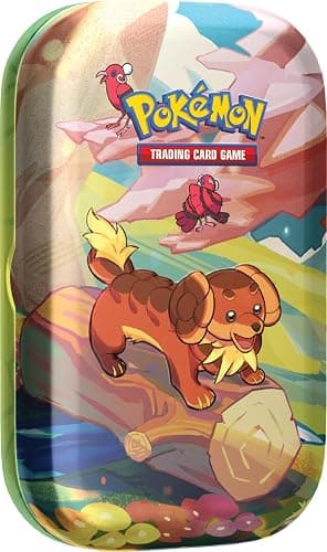 Pokémon TCG: Vibrant Paldea Mini Tin – Dachsbun & Oricorio (2 Booster Packs, 1 Sticker Sheet) - Image 1