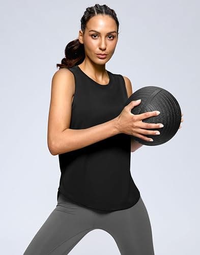 G Gradual Women's Workout Tank Tops Lightweight Sleeveless High Neck Athletic Shirts for Running Gym Tennis Pickleball thumbnail 2