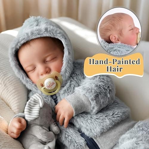 BABESIDE Lifelike Reborn Baby Dolls Silicone Full Body Boys - 17-Inch Real Baby Feeling Realistic-Newborn Baby Doll Full Body Vinyl Real Life Baby Dolls with Toy & Gift Box for Kids thumbnail 2