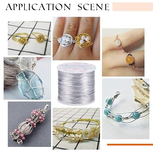 BENECREAT 20 Gauge 770FT Aluminum Wire Anodized Jewelry Craft Making Beading Floral Colored Aluminum Craft Wire - Yellow Gold thumbnail 7
