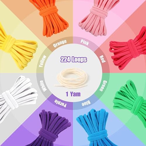 MagicKidz Weaving Loom Kit Toy - Birthday Gifts for Kids 6 7 8 9 10 11 12 Years Old - Arts and Crafts Kit for Girls Ages 6-8 10-12, DIY Potholder Knitting Kit with Loops thumbnail 4