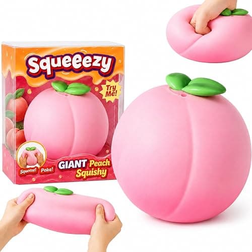 Giant Peach Squishy,Peach Peach Toys Slow Rising Soft Peach Fruit Toy, Stress Relief Squishy (1pc) - Image 1