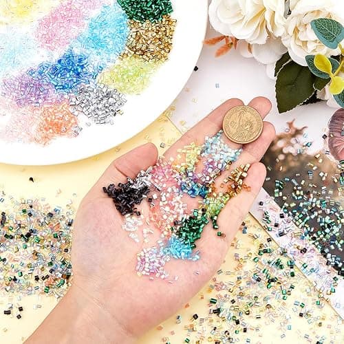 DICOSMETIC 15 Colors 180g Crispy Bingsu Beads for Slime About 19050Pcs Iridescent Soft Straw Tube Beads 3D Glitter Plastic Bead Assortment Crunchy Slime Microbeads Supplies thumbnail 2