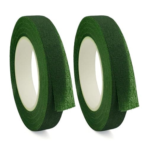 ZIIYAN 2 Rolls 1/2" Wide Green Floral Tapes Flower Tape Florist Tape for Artificial Flowers, Wedding Bouquets, Bouquet Stem Wrapping, Corsages, Floral Arranging Crafts Supplies, 30yard/roll - Image 1
