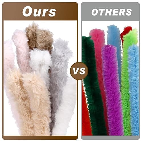 Draupnir 37PCS Pipe Cleaners Extra Thick Jumbo Fur Pipe Cleaners Craft Chenille Stems Pipe Cleaners Craft Supplies Pipe Cleaner Craft for Kids Creative DIY Arts and Crafts(39inch x 1.18inch) thumbnail 4