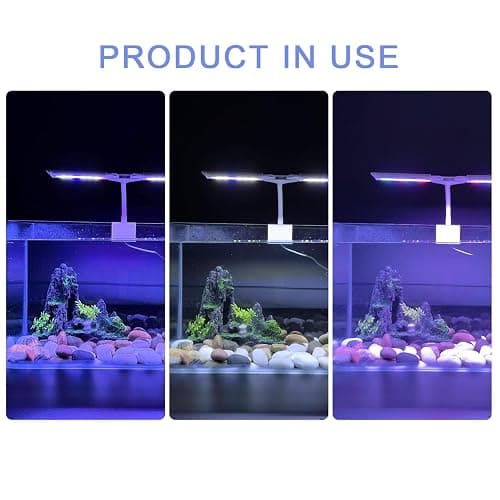 Led Aquarium Light Clip on Fish Tank Light Full Spectrum Plants Lights with Timer Auto On Off, 3 Colors Mode, 360° Adjustable 2 Light Bar, Aquarium Lamp Suitable for 20-75 Gal Fish Tank thumbnail 7