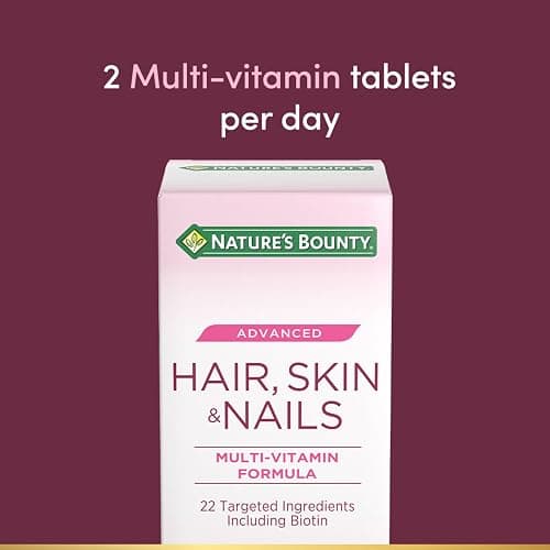 NATURE'S BOUNTY Hair, Skin & Nails Advanced, Maintains Structure Of Hair, Skin & Nails, 22 Targeted Ingredients Including Biotin, An antioxidant for the maintenance of good health. Maintain hair, skin and nail structure. Tablets, 163 g thumbnail 5