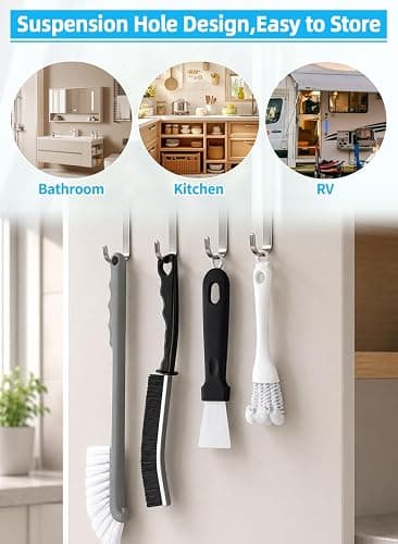 20Pcs Crevice Cleaning Brush Set, Hard Bristle Scrub Brushes for Gaps | Deep Cleaning Window Groove, Cleaning Brush for Sliding Door, Sill, Tile Lines, Shutter, Corner, Sink, Teapot, Bottle thumbnail 8
