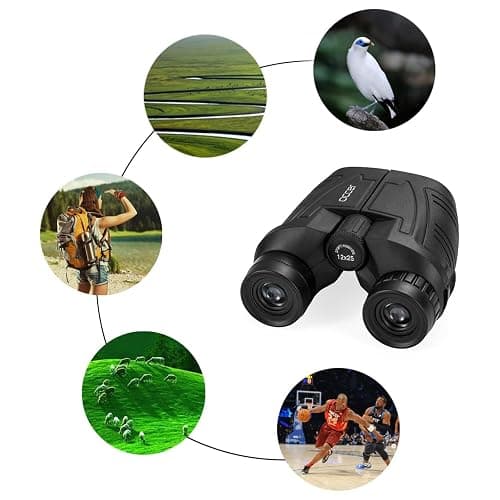 Occer 12x25 Compact Binoculars for Adults and Kids, Large Eyepiece Waterproof Binocular with Low Light Vision,High Powered Easy Focus Binoculars for Bird Watching,Outdoor Hunting,Travel,Sightseeing thumbnail 6