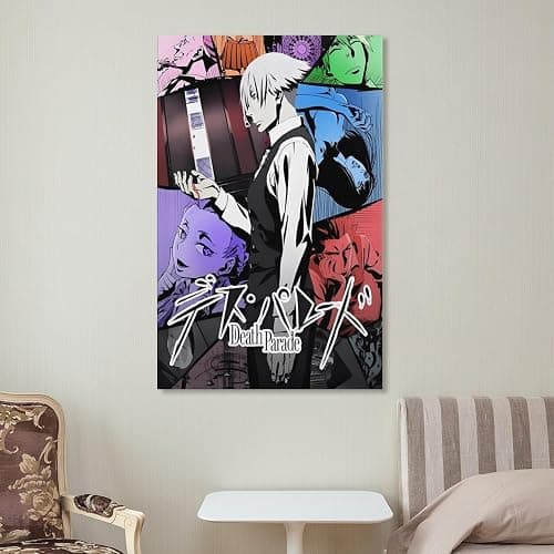 SGFHKL Death Parade Animation Canvas Posters Wall Art Bedroom Office Room Decor Gift 12x18inch(30x45cm) thumbnail 7