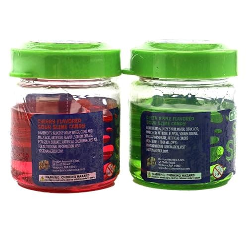 Sour Slime Liquid Candy (3 Pack Assorted) Cherry and Green Apple, Spoon Inside Lid. with 2 GosuToys Stickers thumbnail 5