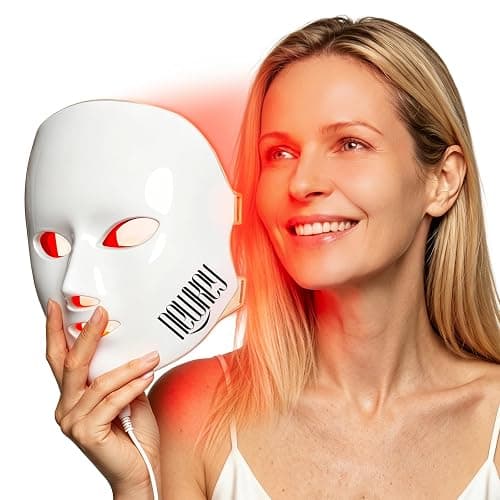 NEWKEY 4D LED Red Light Therapy Mask for Face Skin Glowing,630nm Led Light Therapy Face Mask Anti Wrinkle, Blue Light Therapy Face Mask for Acne,Home use,450 LED Chips,Birthday gift,Plug in - Image 1