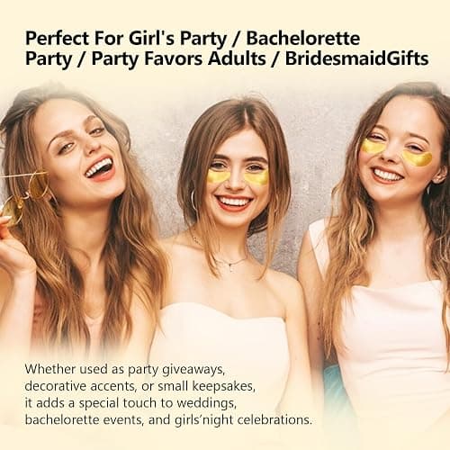 Adofect Under Eye Patches 30 Pairs, 24K Gold Under Eye Mask with Hyaluronic Acid for Dark Circles and Puffy Eyes, Bachelorette Party Accessories, Bridesmaid Gifts, Daily Skin Care thumbnail 4