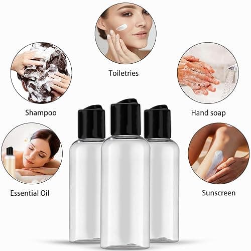DNSEN 5 Pack 3.4 oz Travel Bottles for Toiletries TSA Approved Leakproof Plastic Empty Travel Size Bottles Containers with Labels thumbnail 6