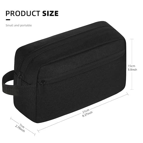 Icramsy Travel Toiletry bag Toiletry bag for women men Hanging Cosmetic bag Travel accessories for Women Men (Black) thumbnail 3