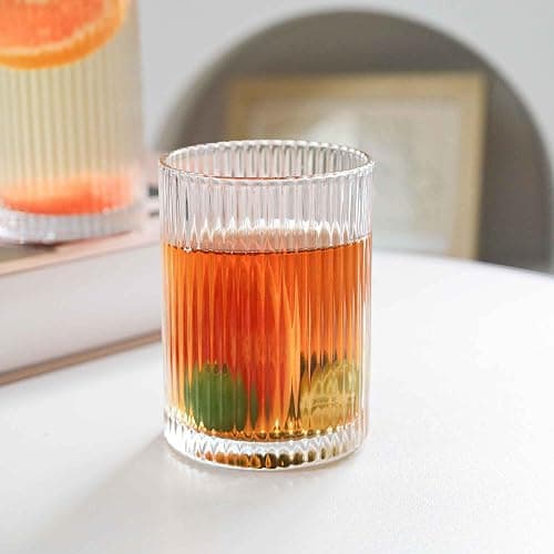 Eden & Willow Striped Highball Glasses | Durable and Stylish, Tumblers for Cocktails, Hot and Cold Drinks (Set of 6, 250ml) thumbnail 8