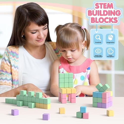 Apluses 32pcs Magnetic Blocks Building Cubes for Toddlers, Classroom Must Haves Creative Learning Kids Gifts, Preschool Montessori Sensory Autism Magnet Toys for Boys and Girls Ages 3 4 5 6 thumbnail 5