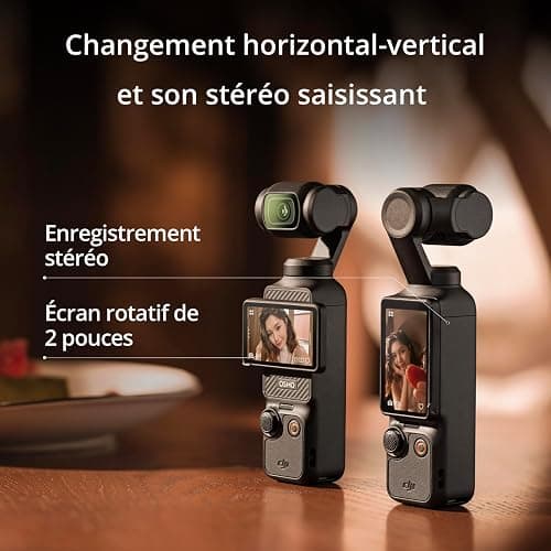 DJI Osmo Pocket 3 + Mic 2 (2 TX+1 RX+Boîtier de Recharge), cam. de vlog avec CMOS 1" et vidéos en 4K/120 IPS, stabilisation à 3 Axes, Map Rapide, Suivi Facial/d’Objet, écran Tactile Rotatif de 2" thumbnail 5