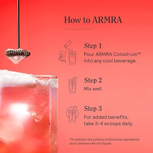 ARMRA Colostrum Powder | Vine Watermelon | Gut Health & Bloating | Skin & Hair | Immunity | Keto, Gluten & Fat-Free | 30 Servings thumbnail 9