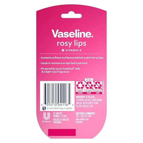 Vaseline Lip Therapy 2 ct Rosy Lips Mini For Dry, Chapped Lips Moisturizing Tinted Lip Balm 0.5 oz thumbnail 2
