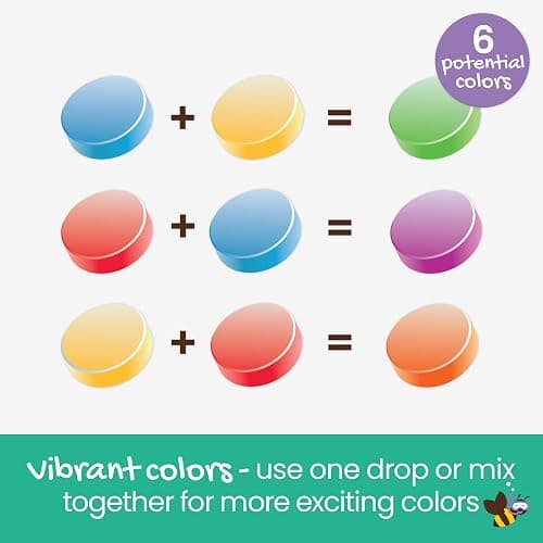 Honeysticks Bath Color Tablets for Kids - Non Toxic Bathtub Drops Made with Natural Ingredients and Food Grade Colors - Fragrance Free - Fizzy, Brightly Colored Bathtime Fun, Great Gift - 36 Drops thumbnail 7