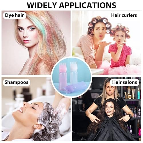 Root Comb Applicator Bottle 6 Ounce Hair Oil Applicator for Hair Dye, Hair Oiler Comb Bottle with Graduated Scale thumbnail 6