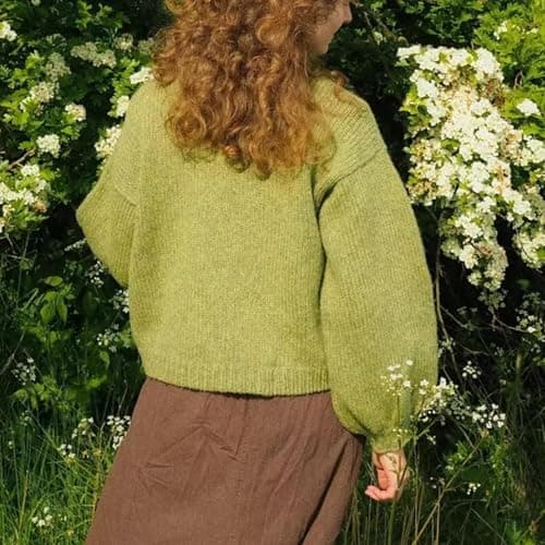 Umhje Women's Oversized Sweater Whimsy Twee Funky Ladybug Print Whimsical Y2K Knit Sweaters Pullover Whimsigoth Clothes thumbnail 3
