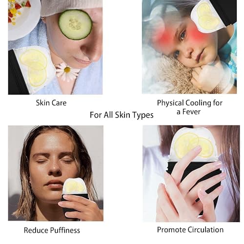 2Pack Ice Roller for Face, Evmliy Silicone Ice Face Roller to Tighten and Lift skin for Face & Eye Puffiness Relief, Reusable Facial Mold for Neck Natural Glow, Skin care for women beauty thumbnail 6