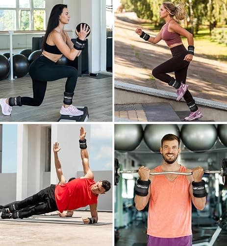 Ankle Weights A Pair of 1/2/3/4/6/8/10/12/20 KG Wrist Leg Arm Weights for Women Men Kids Child with Adjustable Straps, Strength Weighted for Physical Therapy Running Walking Fitness Gym Workout thumbnail 5