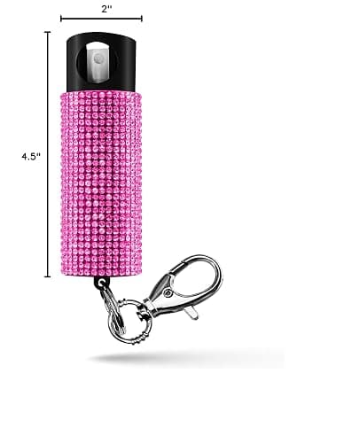 Guard Dog Security Bling it On Pepper Spray Keychain with Safety Twist Top Mini and Easy Carry Lightweight and Fashionable Maximum Police Strength OC Spray 16 Feet Range 0.5 fl oz thumbnail 9