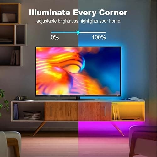 SINWE 30M Led Strip Lights, Music Sync Led Lights with 44 Keys Remote and App Control, Color Changing RGB Lights for Bedroom Room Home Kitchen Party Christmas Decoration (100FT) thumbnail 7