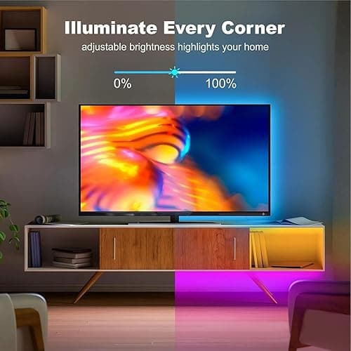 SINWE 30M Led Strip Lights, Music Sync Led Lights with 44 Keys Remote and App Control, Color Changing RGB Lights for Bedroom Room Home Kitchen Party Christmas Decoration (100FT) - 30M thumbnail 7